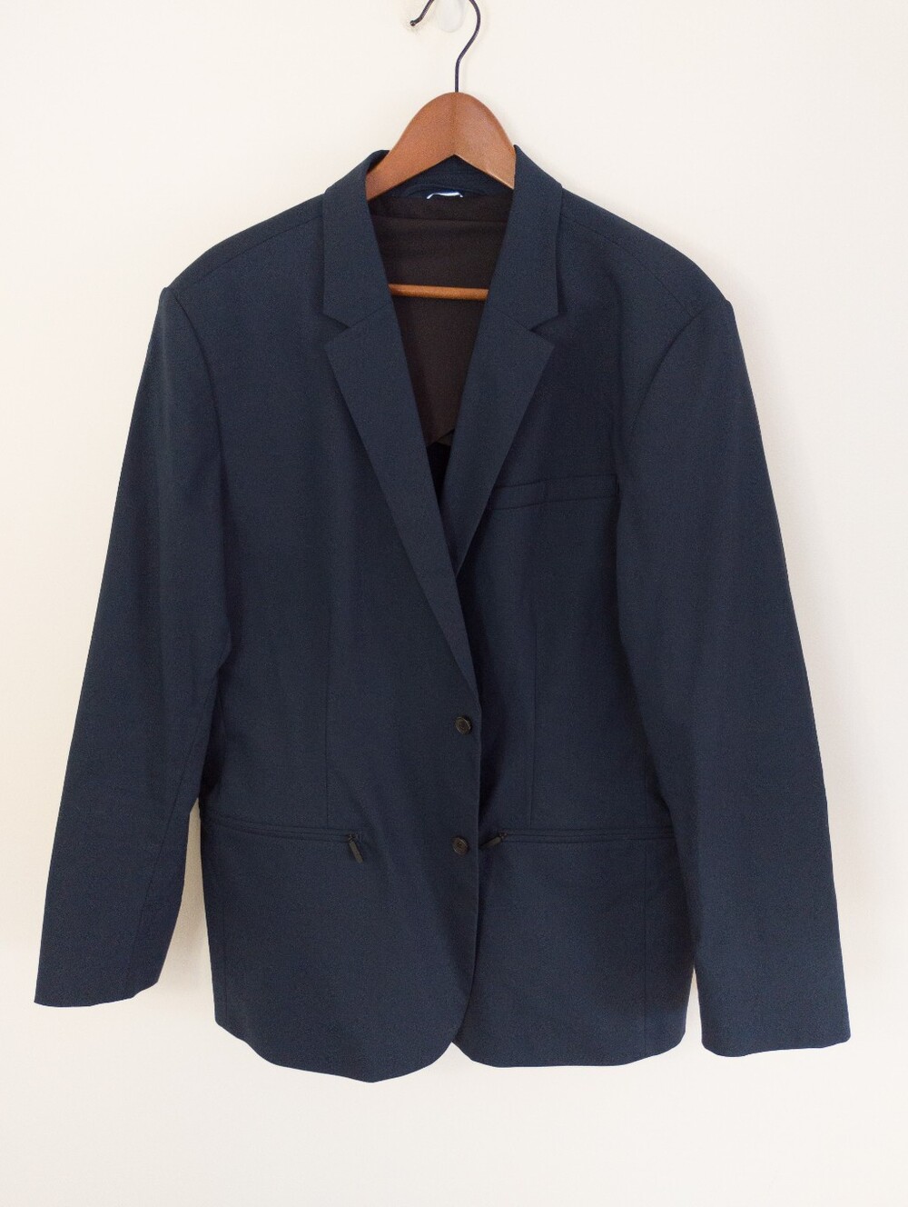 Kit and Ace Men's Navigator Stretch Blazer Tech Jacket Navy Blue Size XL